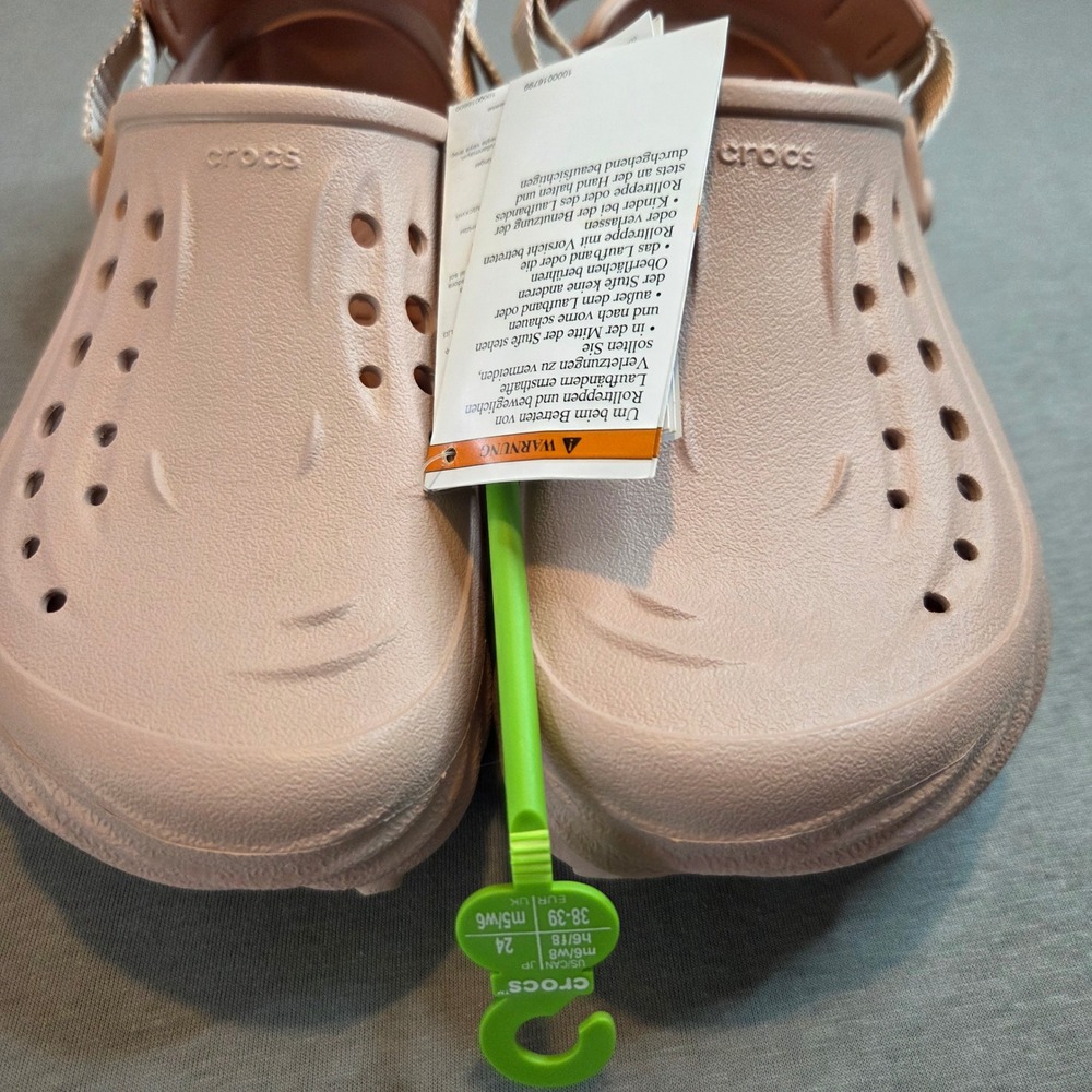 Crocs Echo Clog Pink clay Women 8 Men 6 Sporty Molded Slip On 207937-6TY NEW - Picture 4 of 5